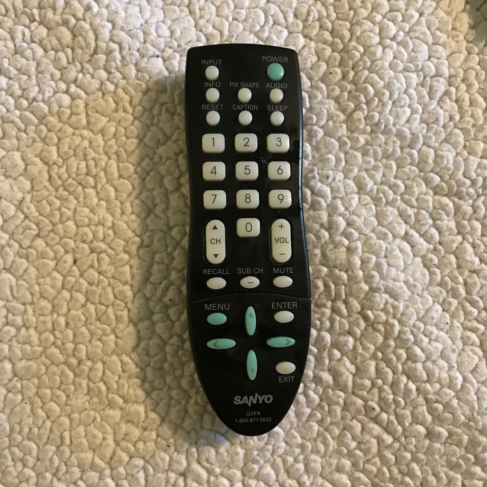 Sanyo GXFA TV Remote Control Black 1-800-877-5032 Replacement OEM